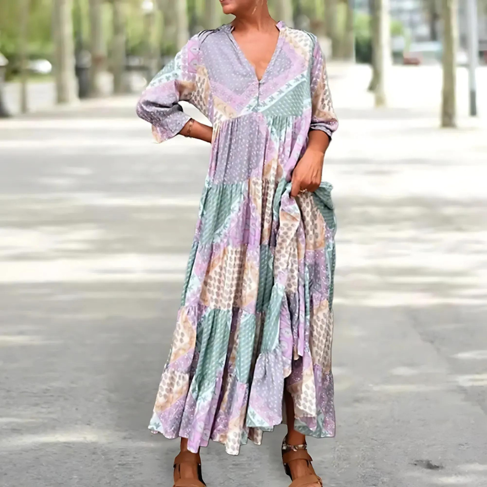 Florentina | Elegancka sukienka z nadrukiem