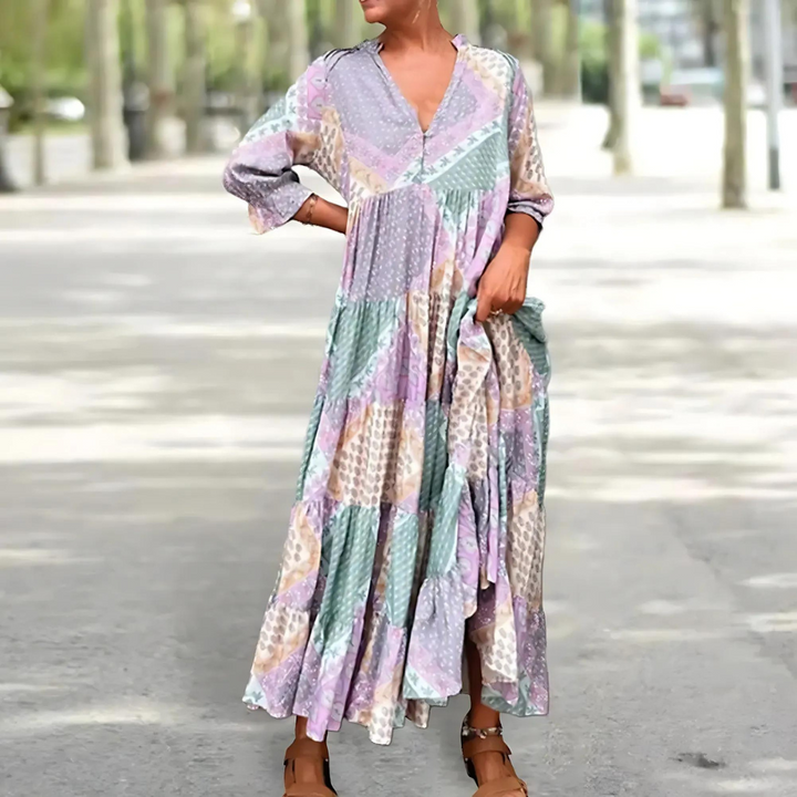 Florentina | Elegancka sukienka z nadrukiem
