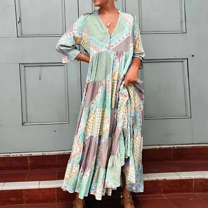 Florentina | Elegancka sukienka z nadrukiem