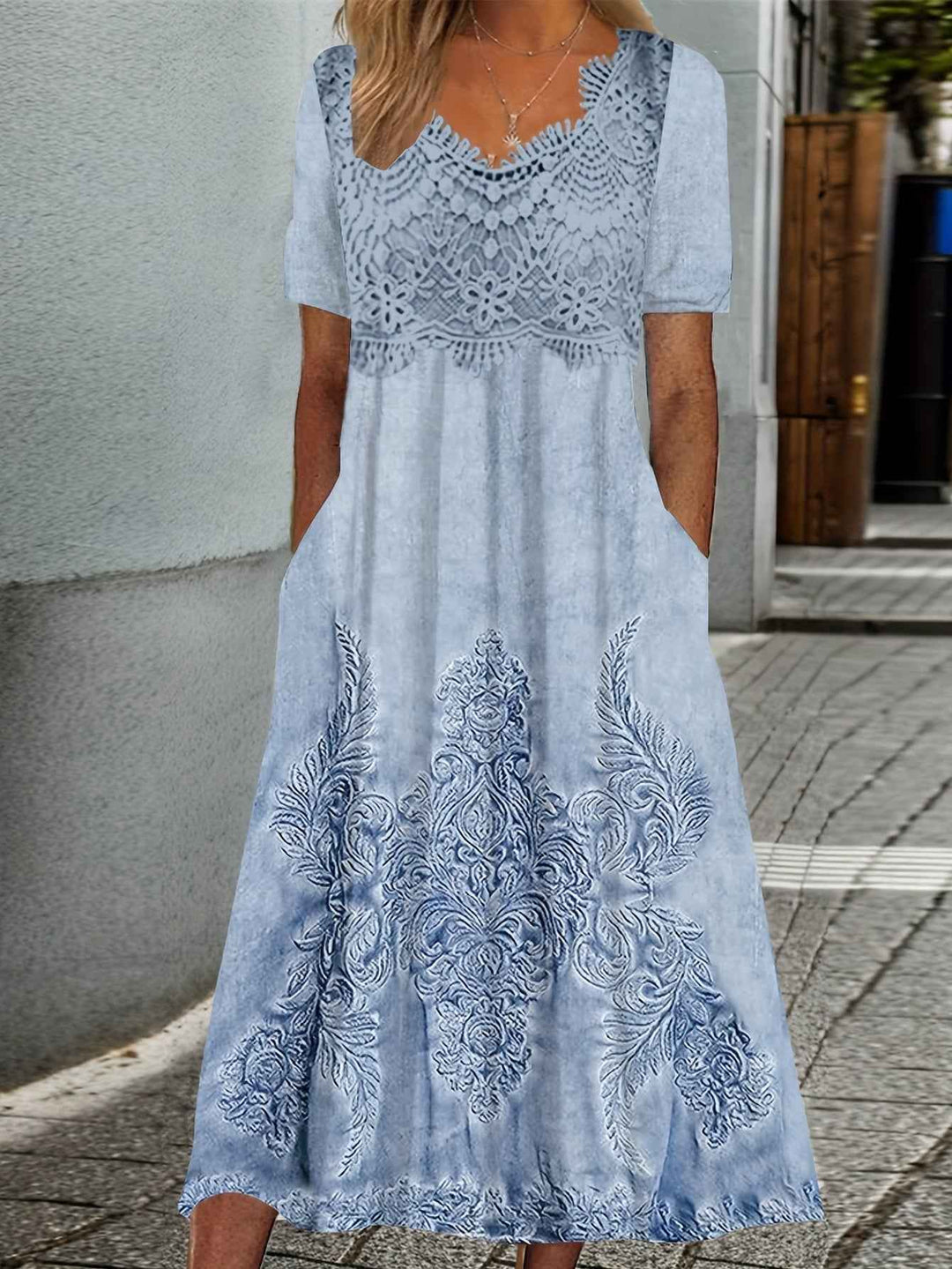 Indigo | Elegancka sukienka w kwiaty