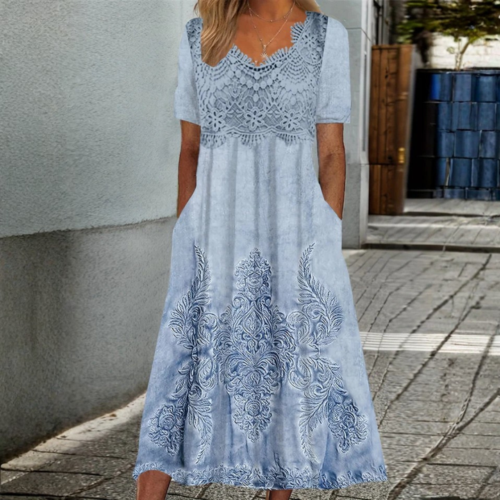Indigo | Elegancka sukienka w kwiaty